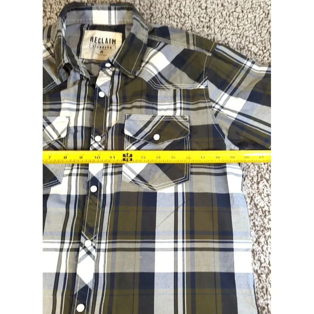 Reclaim Standard‎ Western Pearl Snap Long Sleeve Men's Size Medium